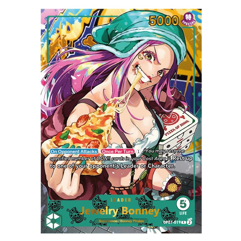 Jewelry Bonney – Carte Leader – Proxy personnalisé One Piece – Dorure Or – Série 2