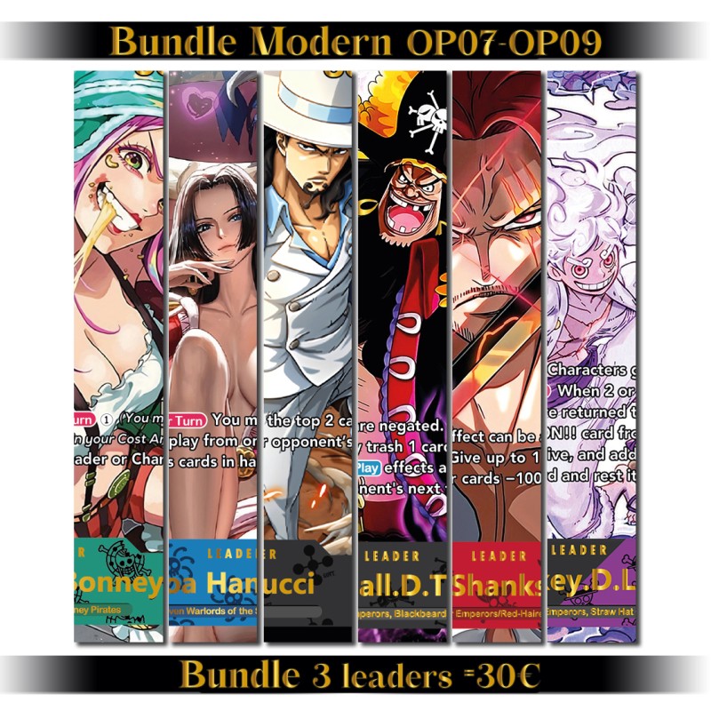 Bundle Leaders OP07–OP09 — Édition Modern Collector Foil (Choisissez 3 cartes)