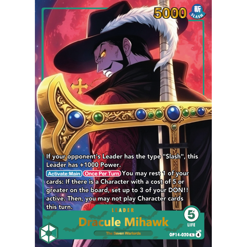 copy of Boa OP14 – Carte Leader – Proxy personnalisé One Piece – Dorure Or & Argent – Design recto-verso Majestic – Série 4